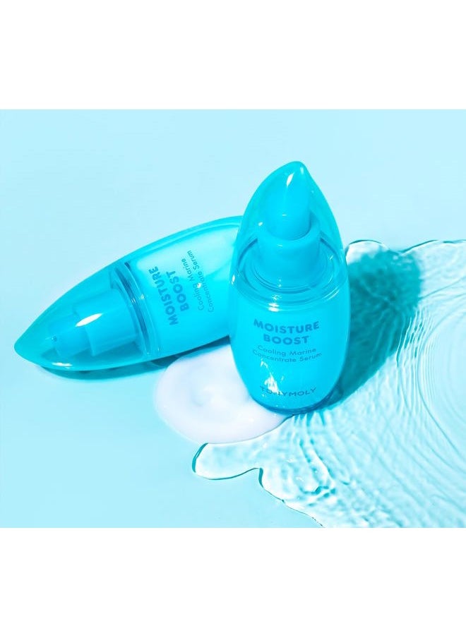 Moisture Boost Serum, Cooling Marine Concentrate with Chlorella & Seaweed, Hydrating, Mosturizer, 3 oz.