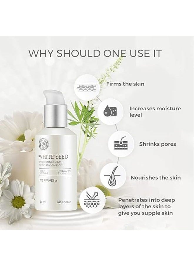 Whiteseed Brightening Serum | Deep Skin Brightening, Boost Moisturization & Pore Minimize | Skin Texture & Clarity Improvement, Dullness Reducing, 1.69 Fl Oz