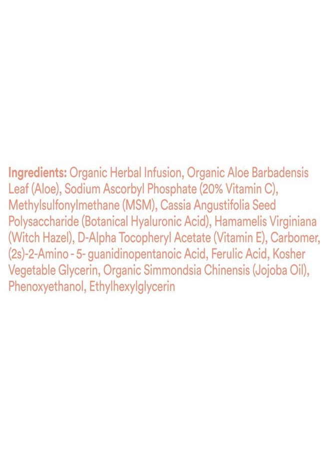 20% Vitamin C Serum, 1 fl oz (Pack of 2) - Ferulic & Hyaluronic Acid, Vitamin E, Aloe, Jojoba, Brightening Face Serum