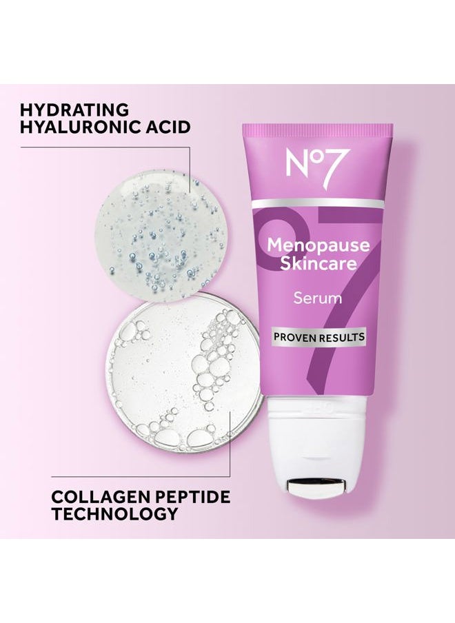 Menopause Skincare Instant Radiance Serum – Hydrating Facial Serum with Hyaluronic Acid + Collagen Peptides for Firmer, Healthier Looking Skin – With Cooling Applicator (30ml)