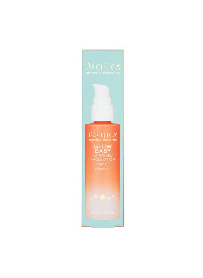 Beauty Glow Baby VitaGlow Face Lotion and Brightening Face Wash Set, Skincare, Vitamin C and E, AHA, Exfoliator, Cleanser, Hydrating, Moisturizer, Vegan, 1.7 fl oz and 5 fl oz (Set of 2)
