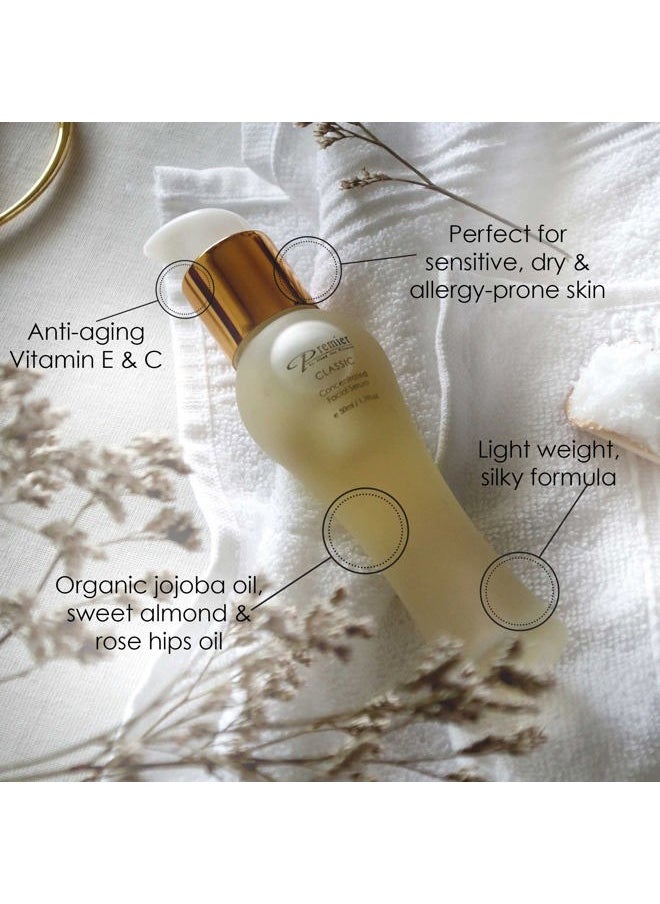 Premier Dead Sea Vitamin E & C facial serum, classic collection, Concentrated vitamin C serum for face, vitamin E oil, retinol, anti-aging serum, advanced skincare 1.7 Fl.oz