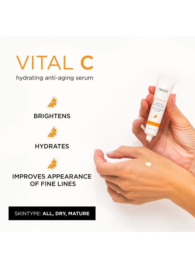 , VITAL C Hydrating Anti-Aging Serum, with Potent Vitamin C to Brighten, Tone and Smooth Appearance of Wrinkles, Discovery Size 0.5 fl oz
