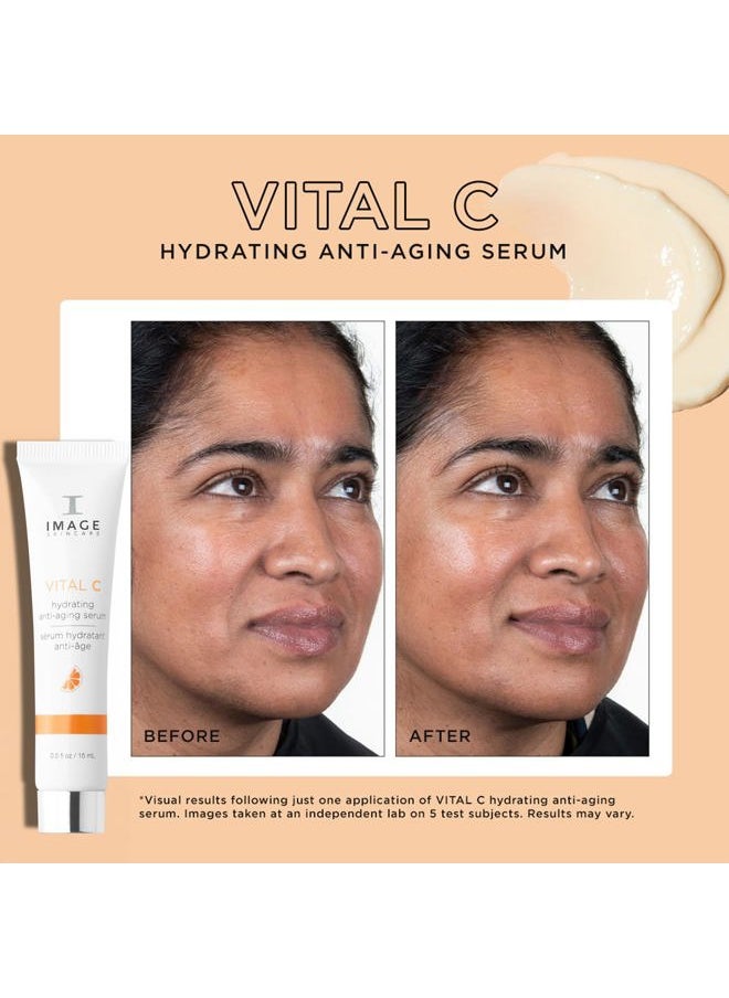 , VITAL C Hydrating Anti-Aging Serum, with Potent Vitamin C to Brighten, Tone and Smooth Appearance of Wrinkles, Discovery Size 0.5 fl oz