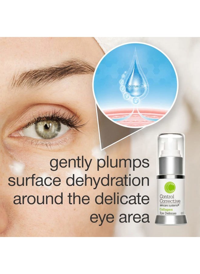 CONTROL CORRECTIVE Collagen Eye Defense, .5 Oz - Soothing & Hydrating Eye Cream, All Skin Types, Lightweight, Elastin, Wheat Germ, Hyaluronic Acid, Skin Brighteners Restore Smoothing To Delicate Areas