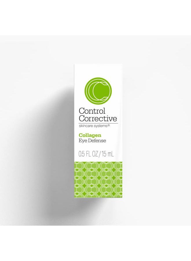 CONTROL CORRECTIVE Collagen Eye Defense, .5 Oz - Soothing & Hydrating Eye Cream, All Skin Types, Lightweight, Elastin, Wheat Germ, Hyaluronic Acid, Skin Brighteners Restore Smoothing To Delicate Areas