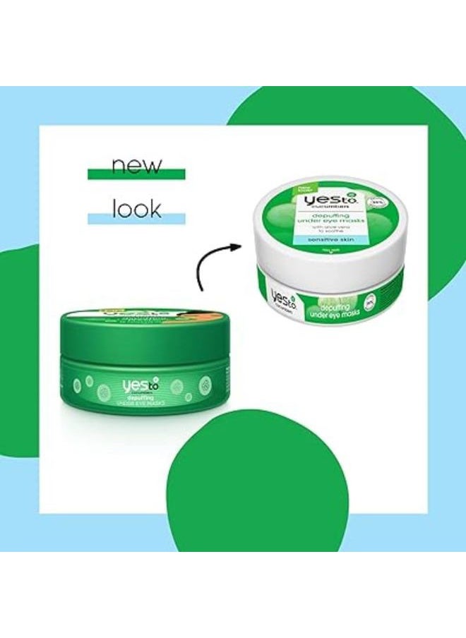 Soothing Depuffing Under Eye Masks for Sensitive Skin , Cucumber 8 Count