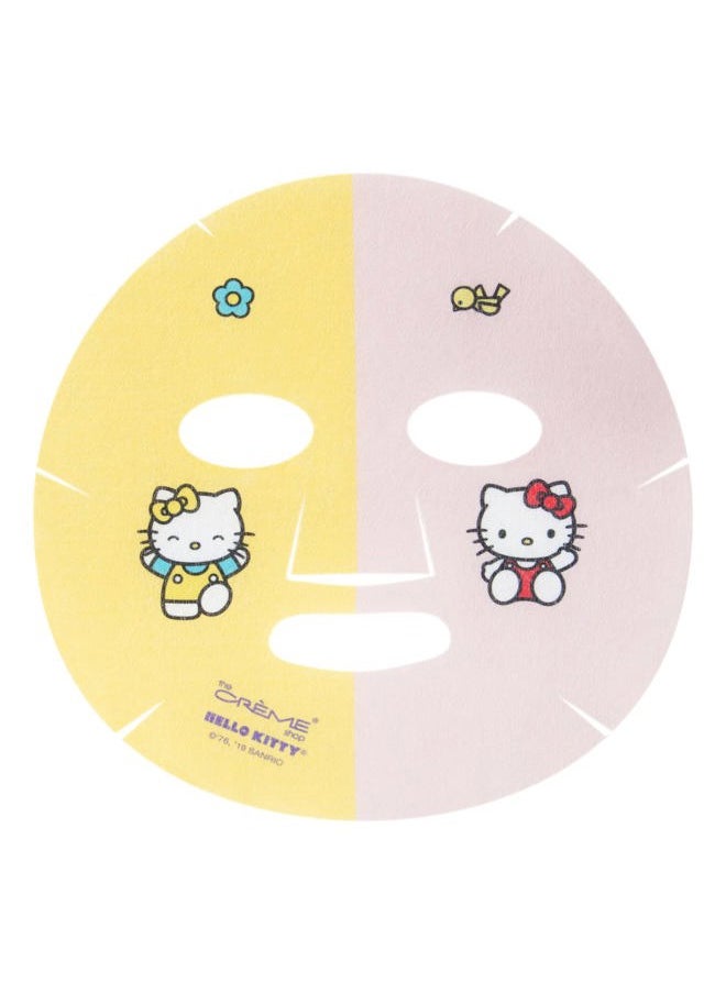 ® Hello Kitty Fusion Essence Mask Pineapple and Hyaluronic Acid - (3 Pack) Rich Antioxidant and Intensely Hydrates Sheet Mask Strengthens Skin Anti Aging Clear and Brighten skin