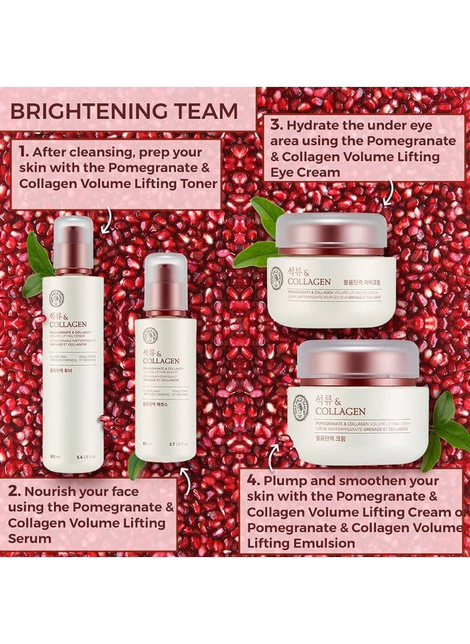 Pomegranate & Collagen Volume Lifting Serum - Helps Skin Look Firm & Supple - Reduces Fine Lines & Wrinkles - Improves Elasticity - Hydrating Lightweight Face Serum - Korean Skin Care