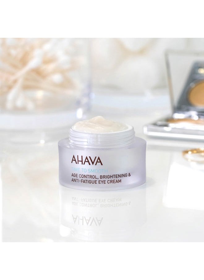 Time to Smooth Age Control Brightening & Anti Fatigue Eye Cream - Brightens Dark Circles, Reduce Wrinkles, enriched with Exclusive Osmoter & 3D Complex of anti-aging Dunaliella Algea, 0.5 Fl.Oz