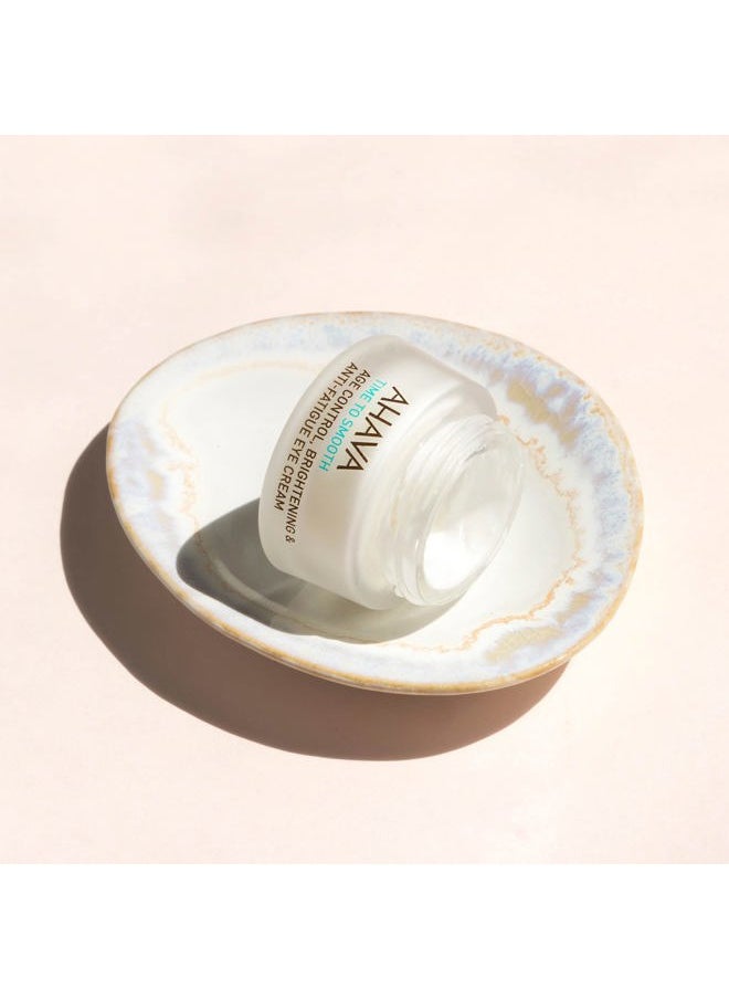 Time to Smooth Age Control Brightening & Anti Fatigue Eye Cream - Brightens Dark Circles, Reduce Wrinkles, enriched with Exclusive Osmoter & 3D Complex of anti-aging Dunaliella Algea, 0.5 Fl.Oz