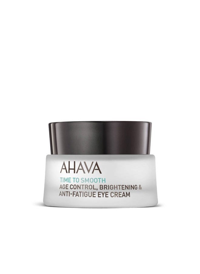 Time to Smooth Age Control Brightening & Anti Fatigue Eye Cream - Brightens Dark Circles, Reduce Wrinkles, enriched with Exclusive Osmoter & 3D Complex of anti-aging Dunaliella Algea, 0.5 Fl.Oz