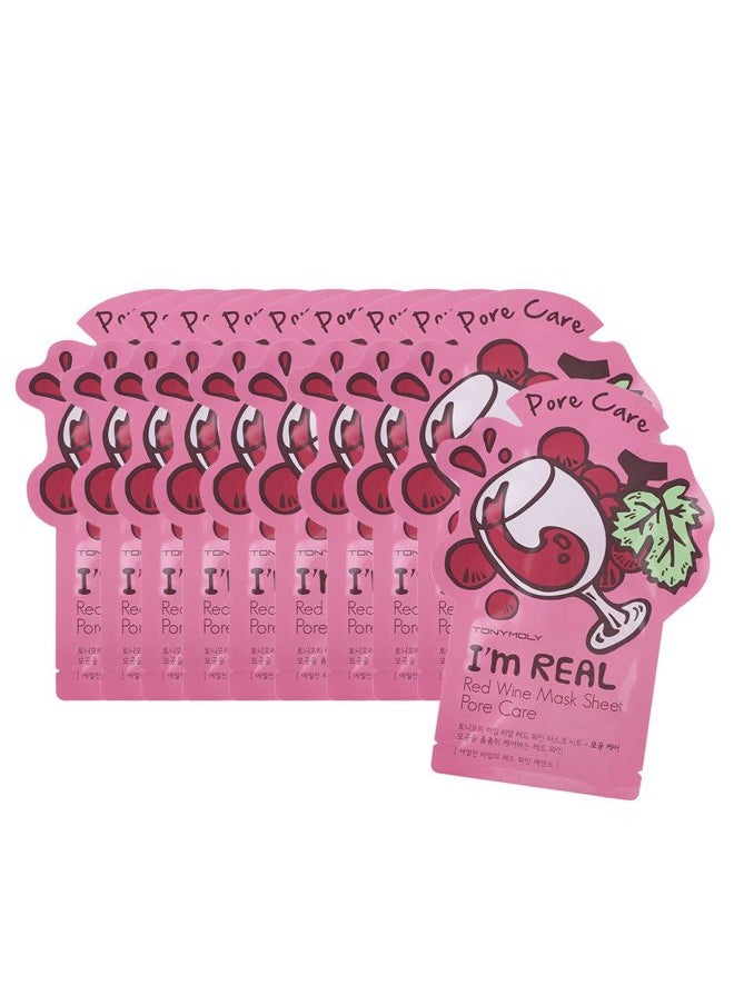 I'm Real Red Wine Sheet Mask, Easter Basket Stuffers, Hydrating & Moisturizing Skincare, Korean Skin Care Face Mask