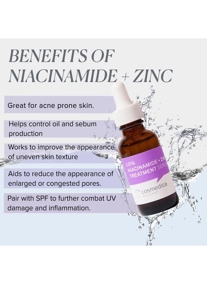 Niacinamide + Zinc Treatment Serum with Hyaluronic Acid, 1 oz