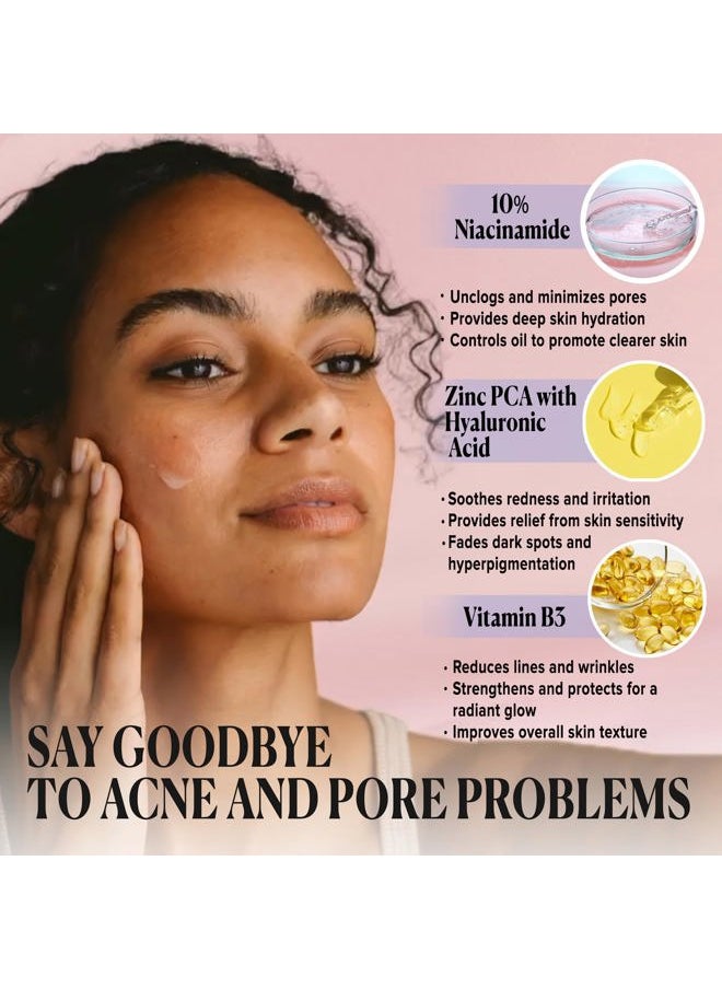 Niacinamide + Zinc Treatment Serum with Hyaluronic Acid, 1 oz