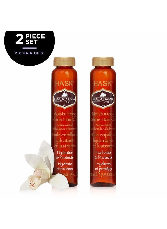 MACADAMIA Moisturizing Hair Oil Vials for shine and frizz control - Pack of 2
