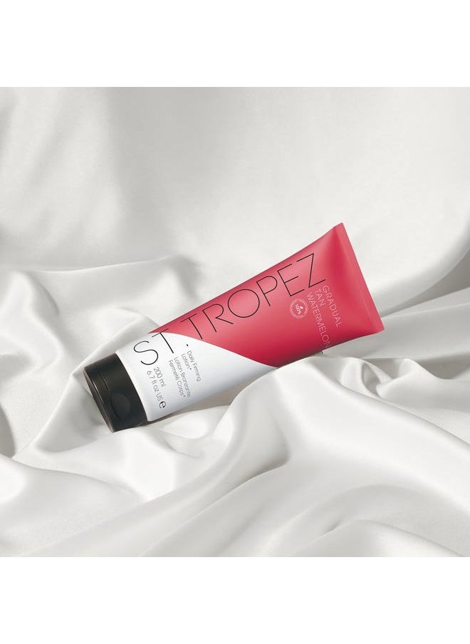 Gradual Tan Watermelon, Daily Firming Lotion, Hydrating Self Tan Moisturizer, 5 Skincare Benefits, Vegan, Natural & Cruelty Free, 6.7 Fl Oz