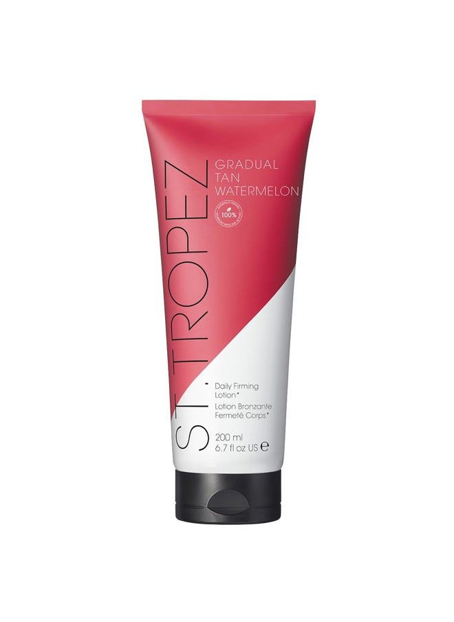 Gradual Tan Watermelon, Daily Firming Lotion, Hydrating Self Tan Moisturizer, 5 Skincare Benefits, Vegan, Natural & Cruelty Free, 6.7 Fl Oz