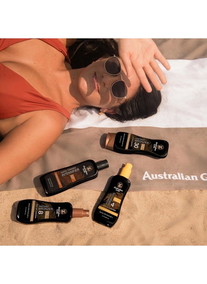 Spray Gel Sunscreen with Instant Bronzer SPF - 4, 8 Ounce | Moisturize & Hydrate Skin | Broad Spectrum | Water Resistant | Non-Greasy | Oxybenzone Free | Cruelty Free