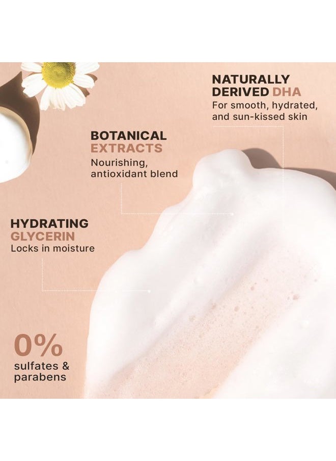 Self Tanner Mousse - USA Made with Natural & Organic Ingredients, Self Tanning Mousse for Dark Fake Tan, Sunless Tanner, Clear & Non Toxic Tanning Foam for Streak Free Finish, No Nasty Smell