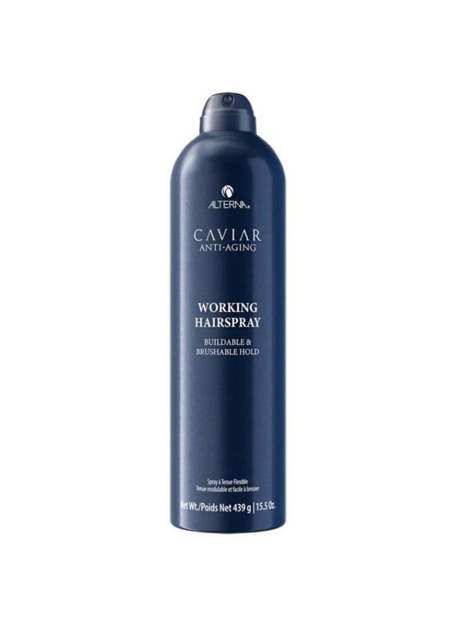 Caviar Anti-Aging Professional Styling Working Hair Spray | Ultra-dry, Brushable | Helps Control Frizz & Adds Shine | Sulfate Free | Nutmeg