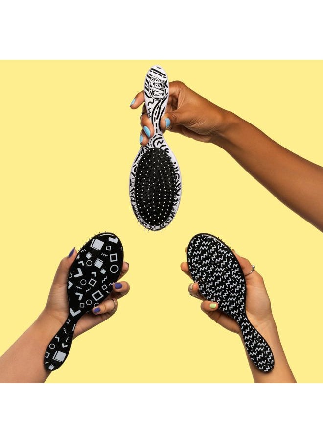 Original Detangler Hair Brush, Hipster Sketch - Ultra-Soft IntelliFlex Bristles - Detangling Brush Glide Through Tangles With Ease For All Hair Types - For Women, Men, Wet & Dry Hair