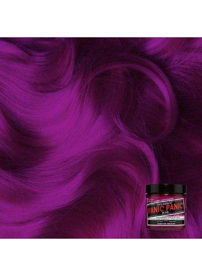 Classic Fuschia Shock Semi Permanent Hair Color - Dark Pink Hair Dye for Women & Men That Lasts 4-6 Weeks - Vegan, Ammonia & Cruelty-Free - Create & Mix Custom Shades (4oz)