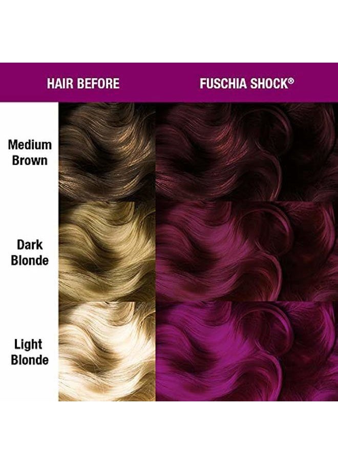 Classic Fuschia Shock Semi Permanent Hair Color - Dark Pink Hair Dye for Women & Men That Lasts 4-6 Weeks - Vegan, Ammonia & Cruelty-Free - Create & Mix Custom Shades (4oz)