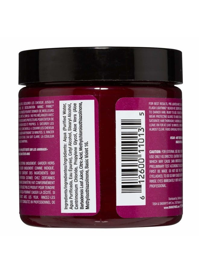 Classic Fuschia Shock Semi Permanent Hair Color - Dark Pink Hair Dye for Women & Men That Lasts 4-6 Weeks - Vegan, Ammonia & Cruelty-Free - Create & Mix Custom Shades (4oz)