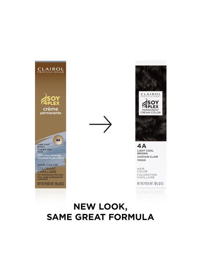 Crème Permanente, 4A Light Cool Brown, 2 oz. - Packaging May Vary