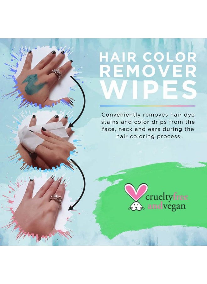 Dye Away Hair Dye Remover Wipes - Ammonia-Free Hair Color Remover Wipes for Adults - Removes Semi-Permanent & Permanent Color from Skin - Vegan & Cruelty-Free (50 Count)