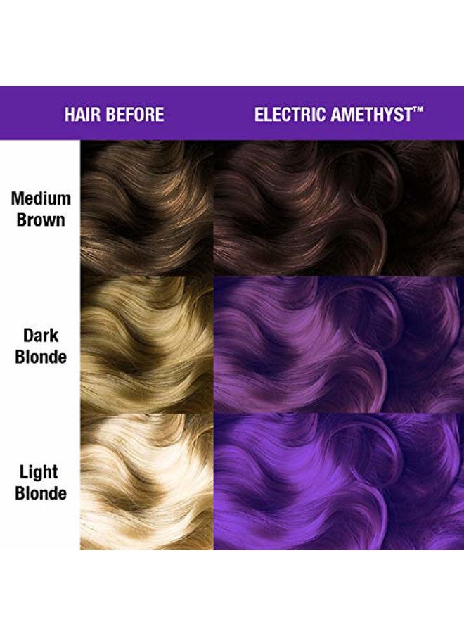 Classic Electric Amethyst Semi Permanent Hair Color - Bright Purple Hair Dye for Women & Men That Lasts 4-6 Weeks - Vegan, Ammonia & Cruelty-Free - Create & Mix Custom Shades (4oz)