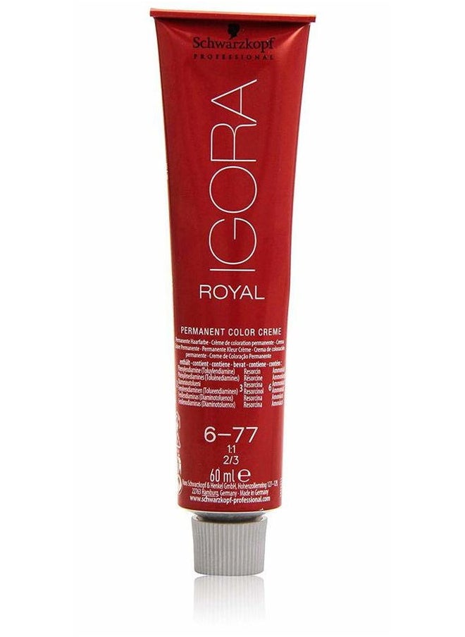 Schwarzkopf Igora Royal, 6-77 Dark Blonde Copper Extra, 60ml
