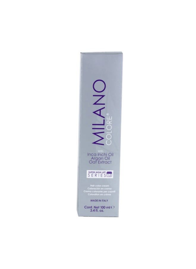 Milano Colore – Nourishing Hair Coloring Treatment – Permanent Hair Dye – Hair Color Cream (Peroxide Cream Not Included), 12.12 Extra Platinum Ash Violet, 100ml/3.4 oz