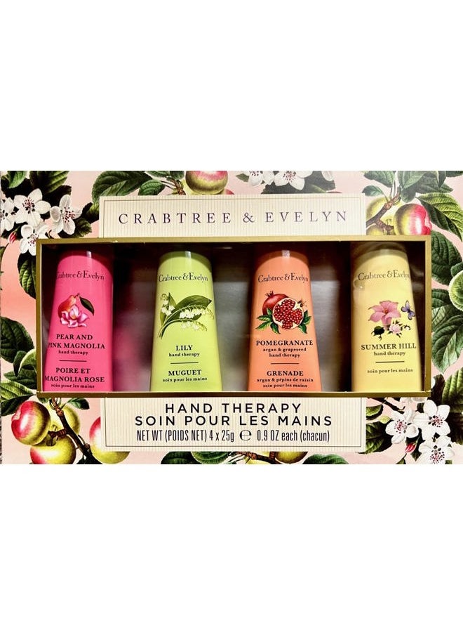 Hand Therapy 4-Pack (0.9 oz Each) (Pear/Pink Magnolia, Lily, Pomegranate, Summer Hill)