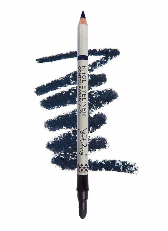 Khôl Eyeliner | Waterproof Eyeliner Pencil with Built-in Smudger | Long-Lasting Intense Color I Black Sapphire
