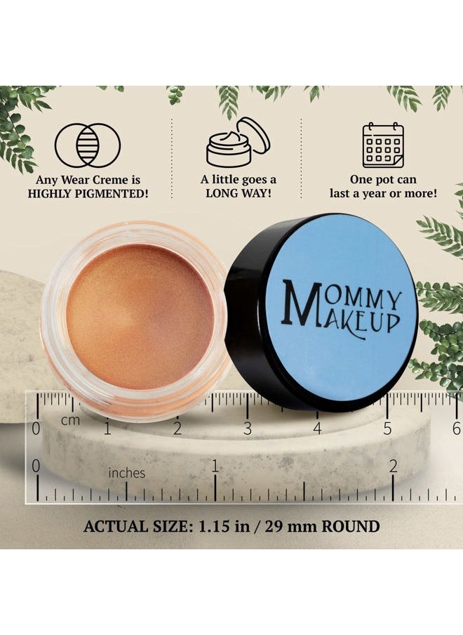 Any Wear Creme Eyeshadow - Waterproof, Smudge-proof, Highly Pigmented - Cream Eye Shadow for Eyes, Cheeks & Lips - Oil-free, Paraben-Free, Cruelty Free (Golden Apricot)