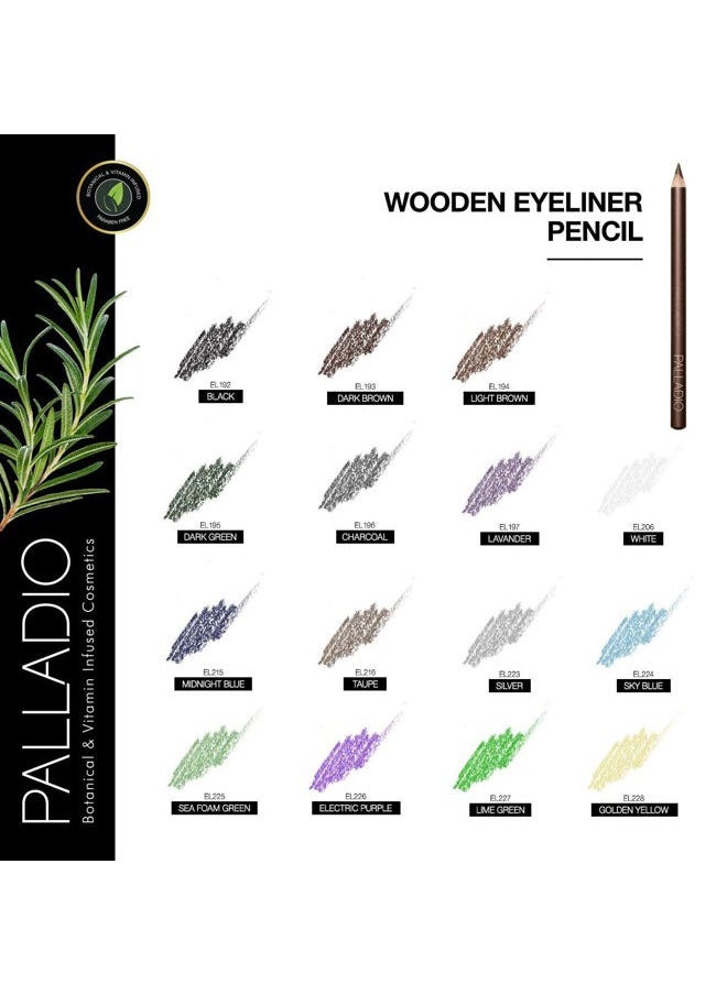 Retractable Waterproof Eyeliner, Richly Pigmented Color and Creamy, Slip Twist Up Pencil Eye Liner, Smudge Proof Long Lasting Application, All Day Wear, No Sharpener Required, Black Brown
