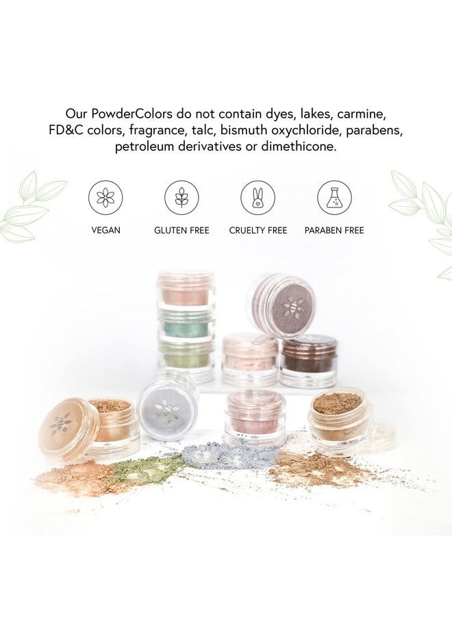 PowderColors, Clean Mineral Eye Shadow in Sedona, Shimmery Bright Copper, Versatile, Portable, & Skin-Friendly, 2g