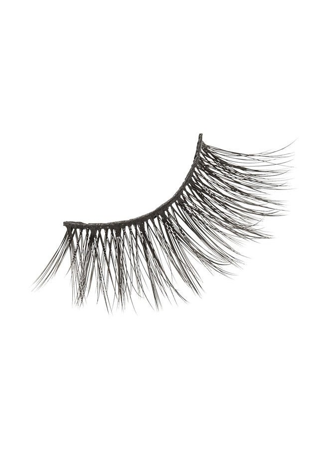 Magnetic Lashes, Charm, 1 Pair of Synthetic False Eyelashes With 5 Double Strength Magnets, Wind Resistant, Dermatologist Tested Fake Lashes Last Up To 16 Hours, Reusable Up To 15 Times, Black