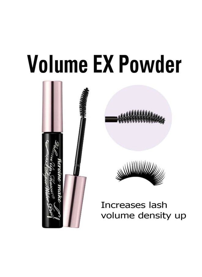 HEROINE MAKE by KISSME Volumizing Eyemakeup Mascara with Waterproof Black Curvy Brush, Defining Fiber Long-lasting False Eyelash Effect, Made in Japan