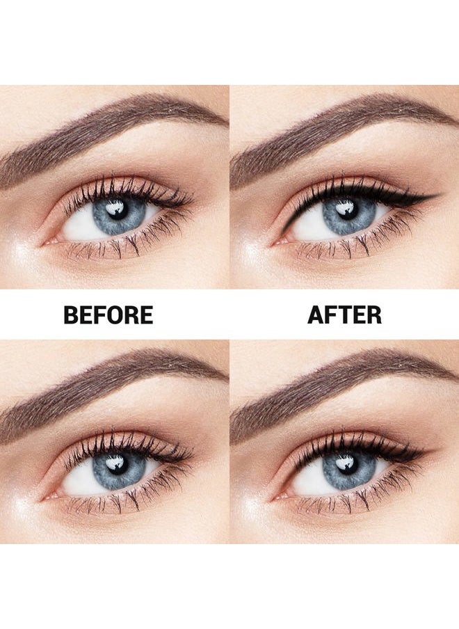 Gel Eyeliner, Black and Brown Eyeliner Waterproof Long Lasting Smudge Proof Gel Liner with 2 Brushes, Easy to Apply Eye Makeup 3 g, Pack of 2