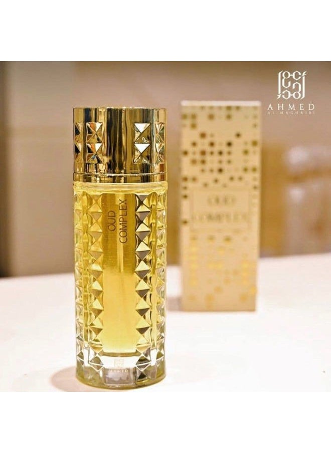OUD COMPLEX 100mL EDP Unisex Oriental with Mild Leather, Gentle Incense and Sporty Active Wear Accords by Al Maghribi Arabian Oud and Perfumes Dubai