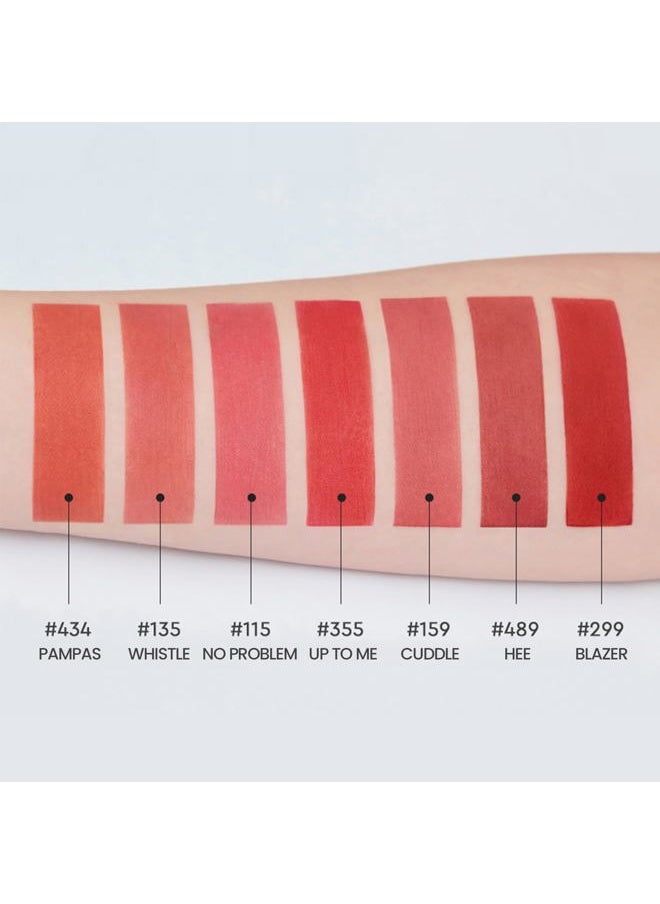 Sensual Powder Matte Lipstick #489 HEE | Comfort and Soft Velvet Finish for Daily Use, Long-lasting, Hydrating & Moisturing, Korean Makeup, 0.11 oz. (3g)