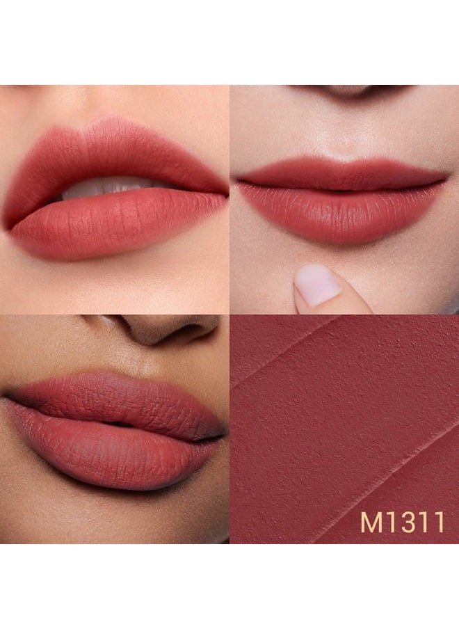 Blooming Rouge Love Lock Lipstick Long-Lasting Sculpting Lipstick Misty Matte Finish Lightweight Nourishing for Everyday Use (M1311 My One and Only)