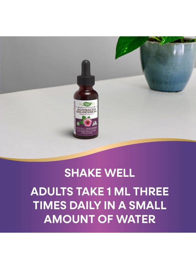 Premium Formula Echinacea-Goldenseal, 250 mg per serving, 99.9% Alcohol-Free, 1.01 Oz.