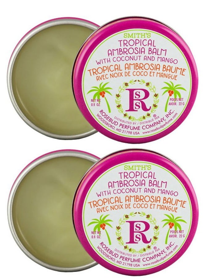 Rosebud Salve Tropical Ambrosia Balm 0.8 oz tins - 2 Pack