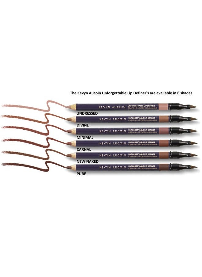 Unforgettable Lip Definer, Pure: Long-wearing makeup lip definer. Water-resistant, defined tip accentuates lips. Blend-able. Dual-ended pencil and brush. All skin tones and types.