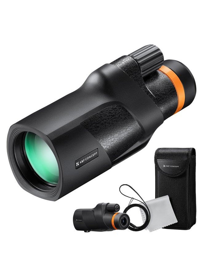 ® IP68 10 Meters Waterproof 12X50 Monocular Telescope with Cleaning Cloth, Scope BAK-4 Prism FMC for Stargazing, Birdwatching, Hunting, Camping, Traveling, HD Monocular for Adults