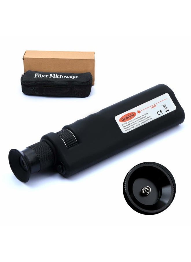 Fiber Optic Inspection Microscope 400x LED Illumination Handheld Anti Slip Rubber SC/LC/FC Connection Fiber Cable Microscope Detector